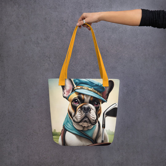 Tote bag-French Bulldog Golfer V18