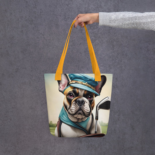 Tote bag-French Bulldog Golfer V18