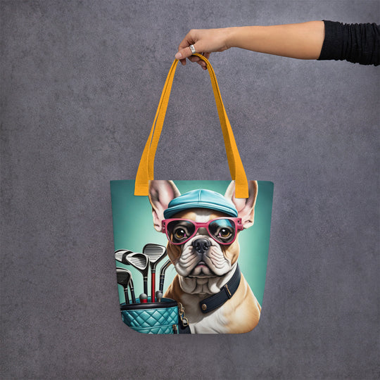 Tote bag-French Bulldog Golfer V19