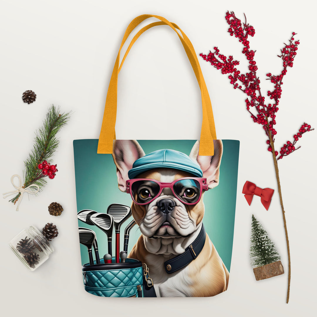 Tote bag-French Bulldog Golfer V19