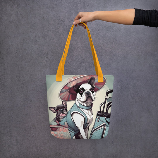 Tote bag-French Bulldog Golfer V21