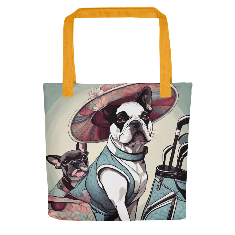 Tote bag-French Bulldog Golfer V21