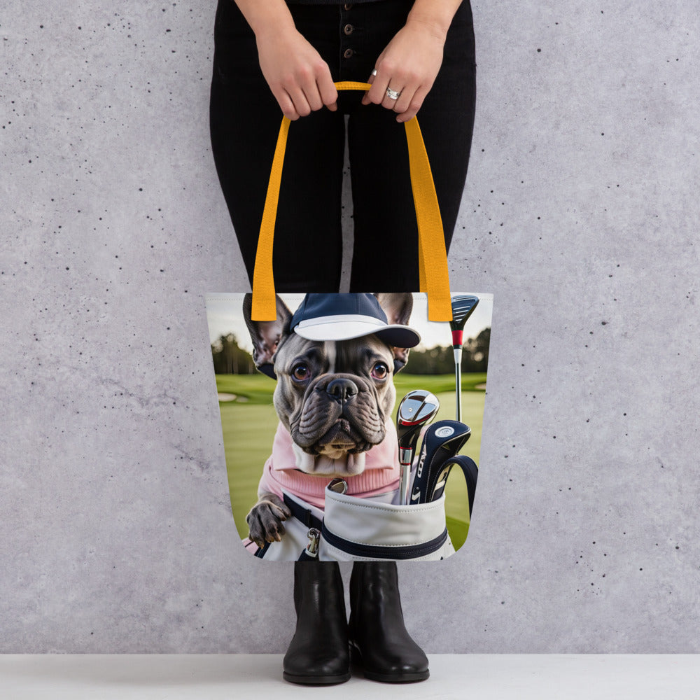 Tote bag-French Bulldog Golfer V22