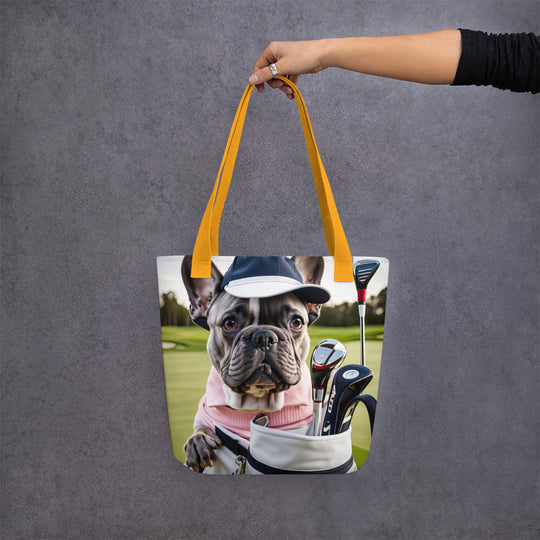 Tote bag-French Bulldog Golfer V22