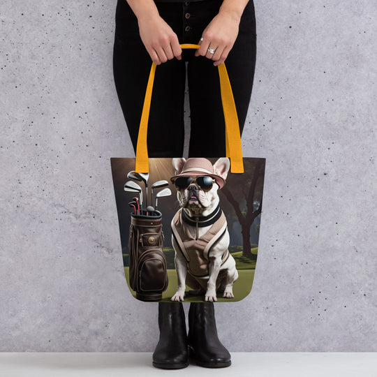 Tote bag-French Bulldog Golfer V23