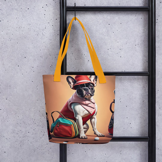 Tote bag-French Bulldog Golfer V26