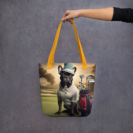 Tote bag-French Bulldog Golfer V28