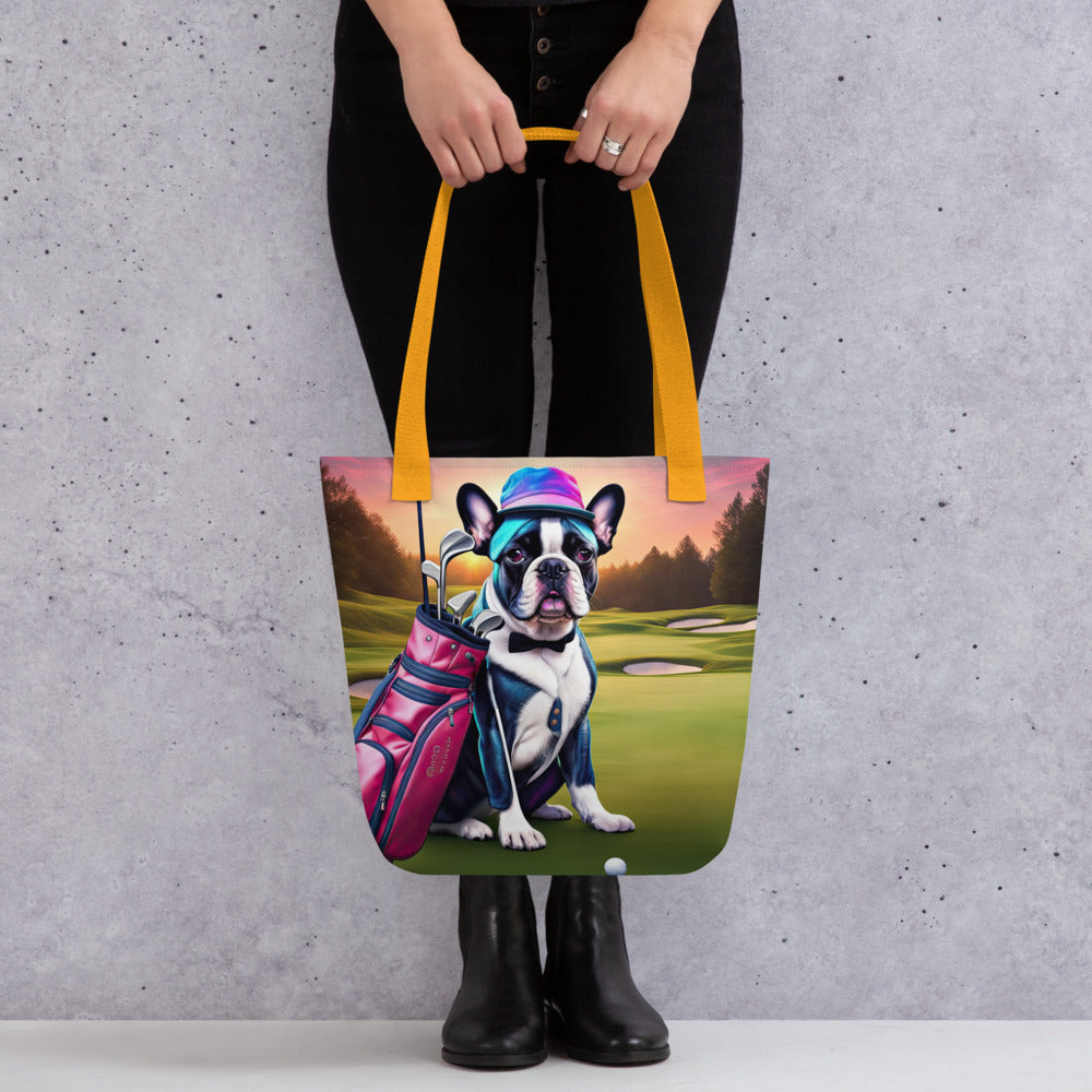 Tote bag-French Bulldog Golfer V29