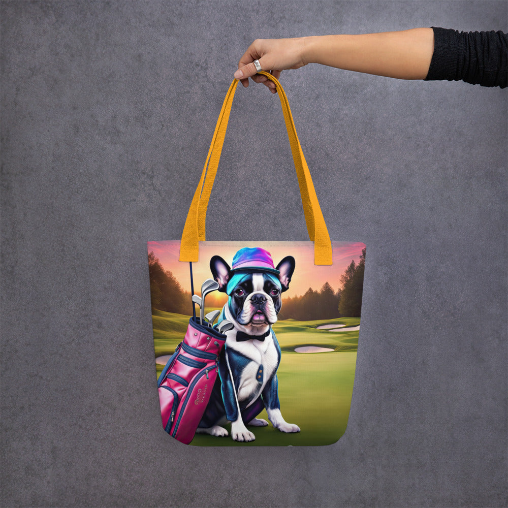 Tote bag-French Bulldog Golfer V29