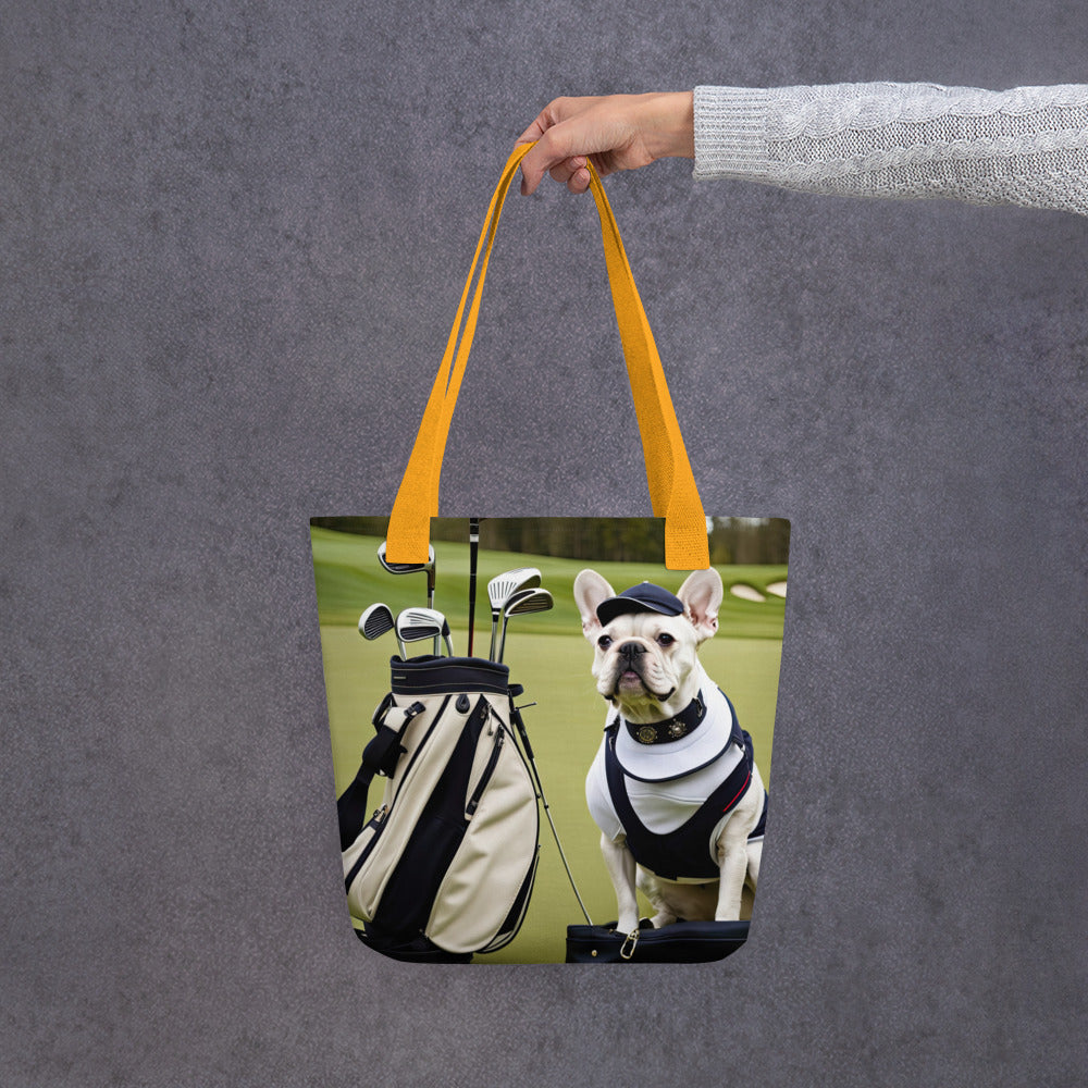 Tote bag-French Bulldog Golfer V30