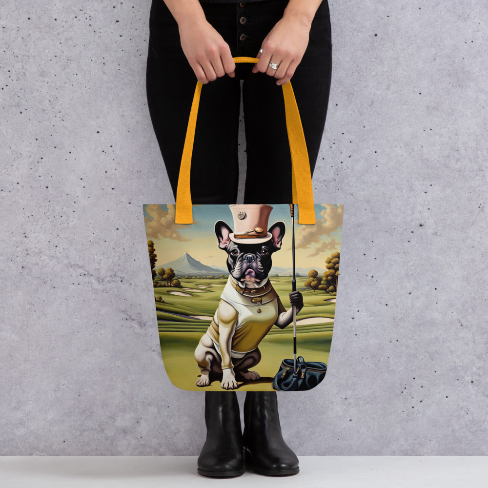 Tote bag-French Bulldog Golfer V31