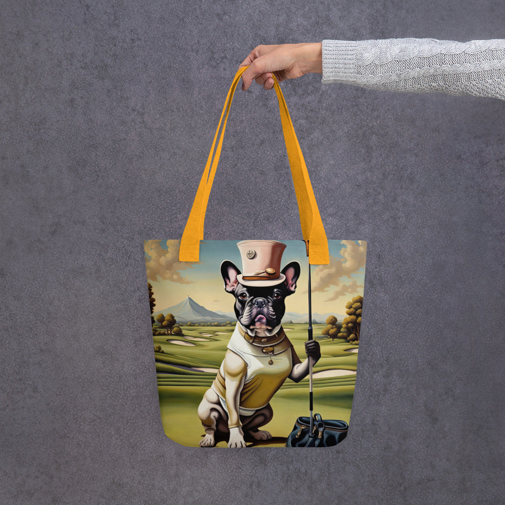 Tote bag-French Bulldog Golfer V31