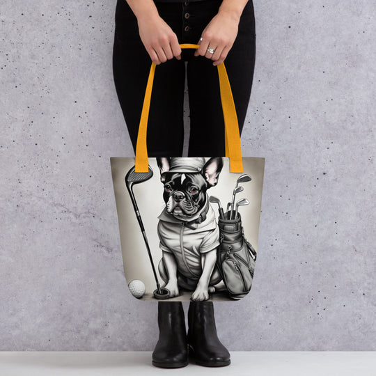 Tote bag-French Bulldog Golfer V32