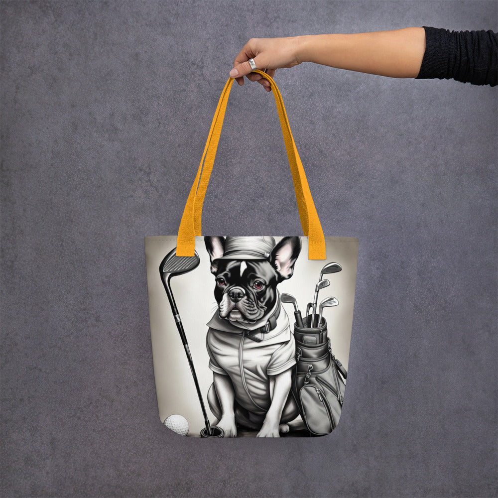 Tote bag-French Bulldog Golfer V32