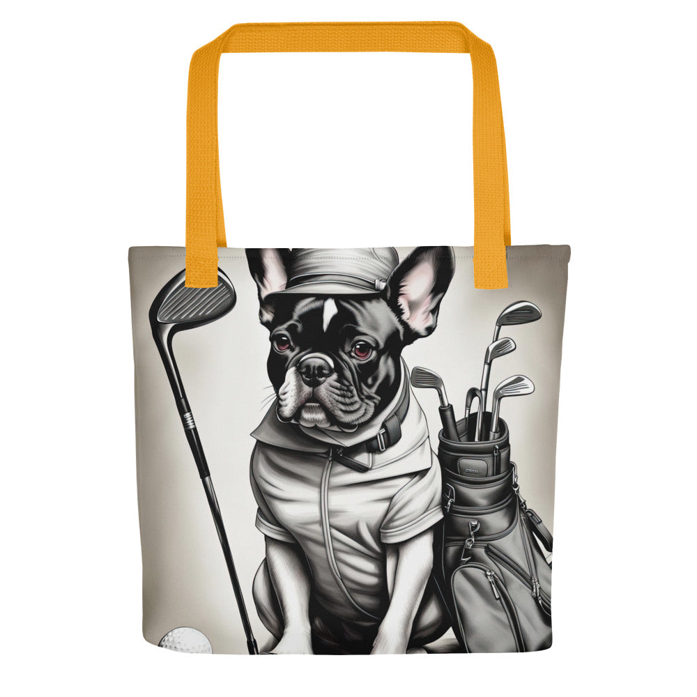 Tote bag-French Bulldog Golfer V32