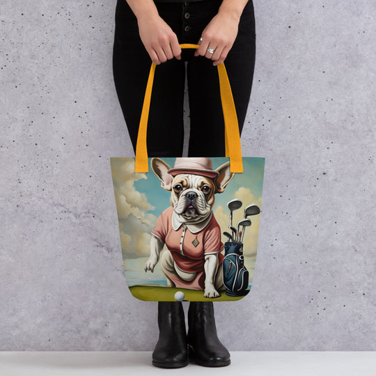 Tote bag-French Bulldog Golfer V33