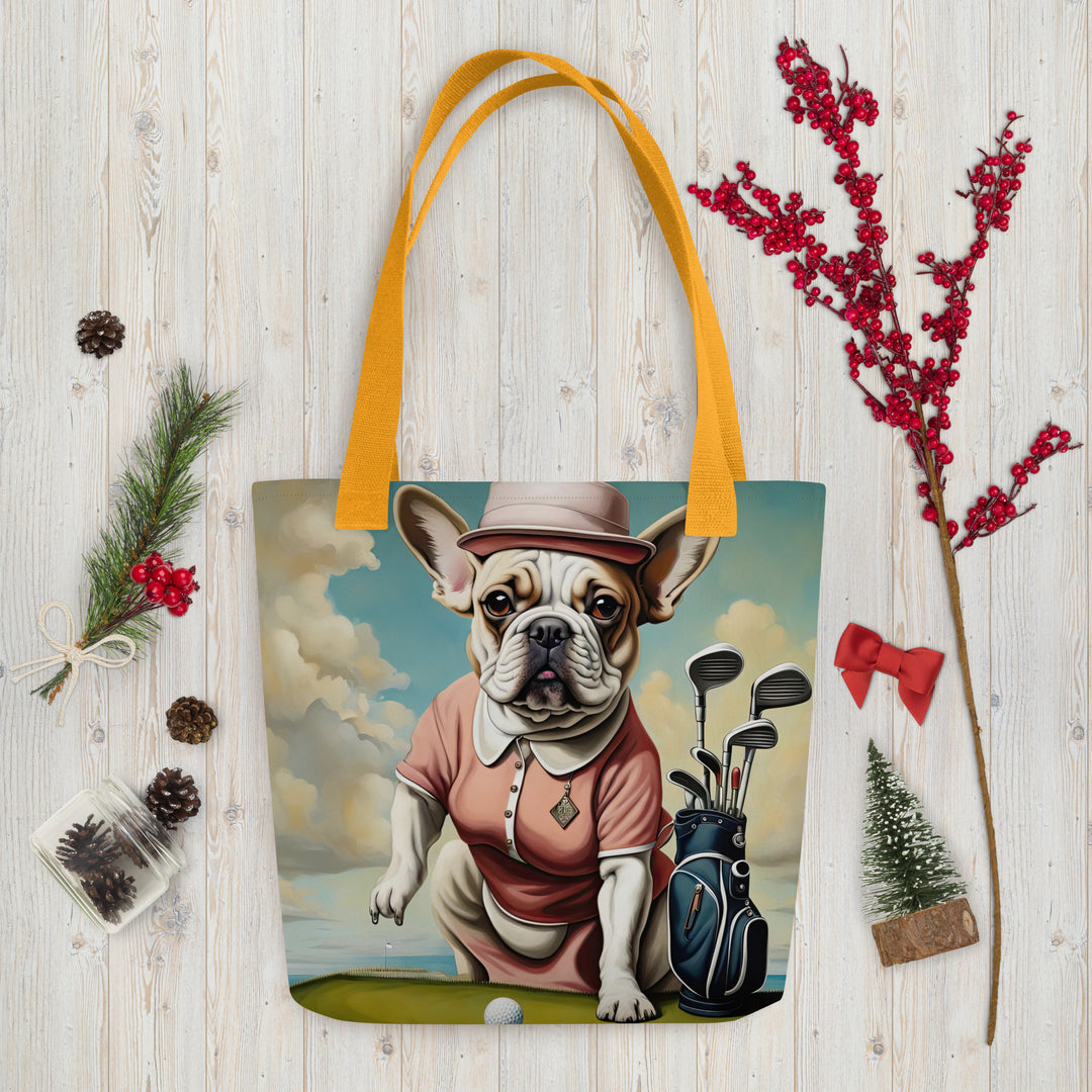 Tote bag-French Bulldog Golfer V33