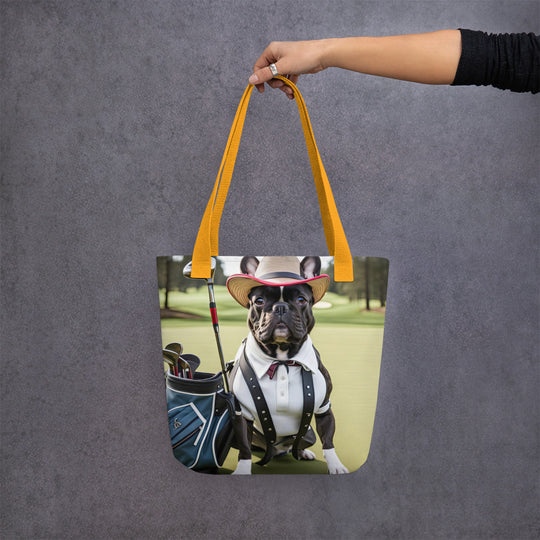 Tote bag-French Bulldog Golfer V34