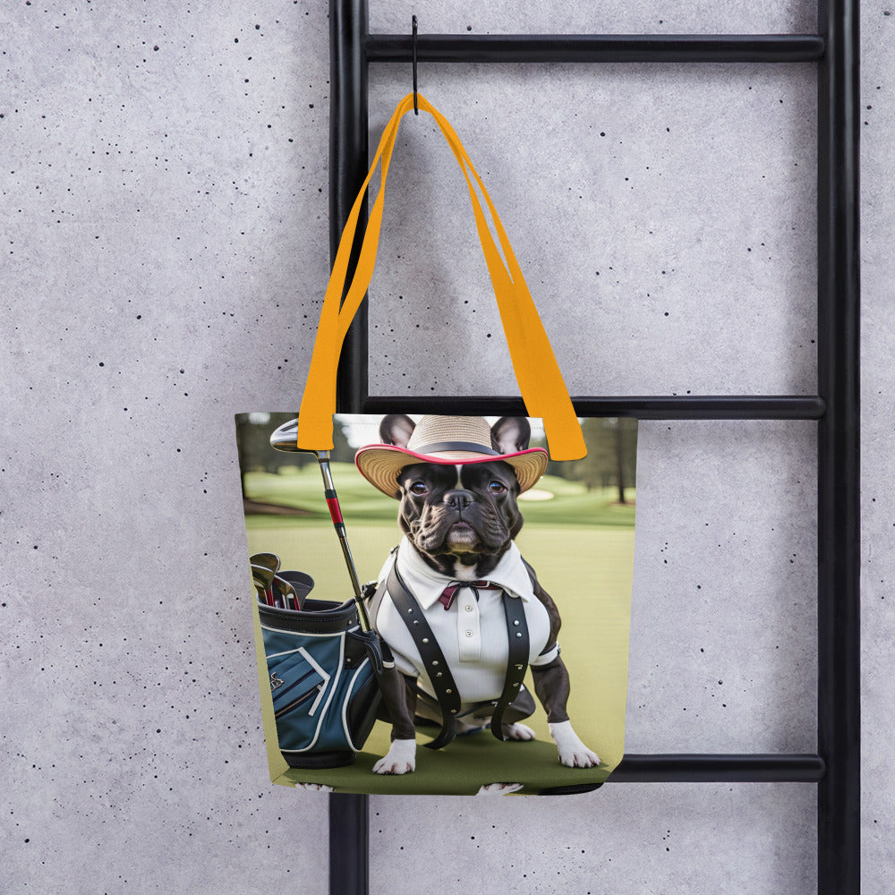 Tote bag-French Bulldog Golfer V34