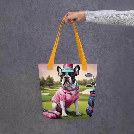 Tote bag-French Bulldog Golfer V35