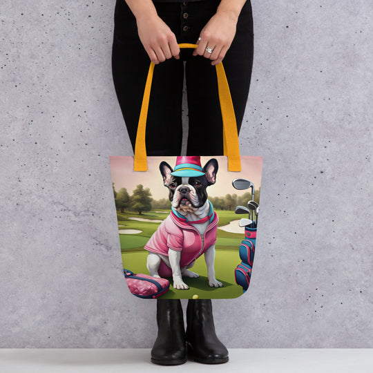 Tote bag-French Bulldog Golfer V35