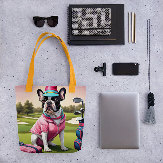 Tote bag-French Bulldog Golfer V35