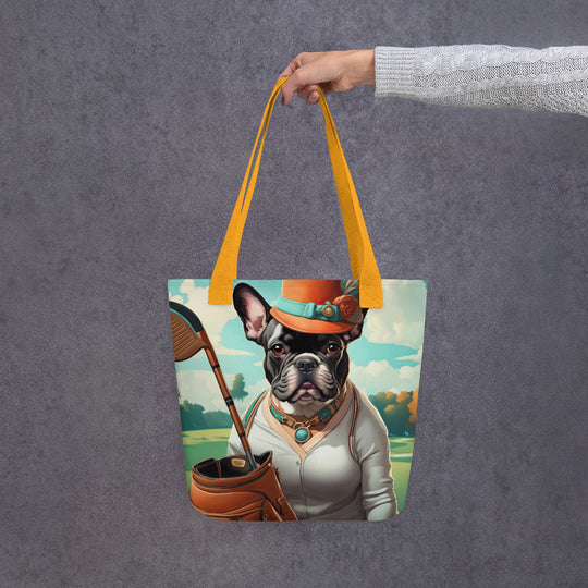 Tote bag-French Bulldog Golfer V36