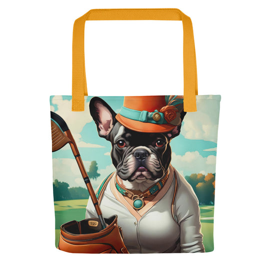 Tote bag-French Bulldog Golfer V36