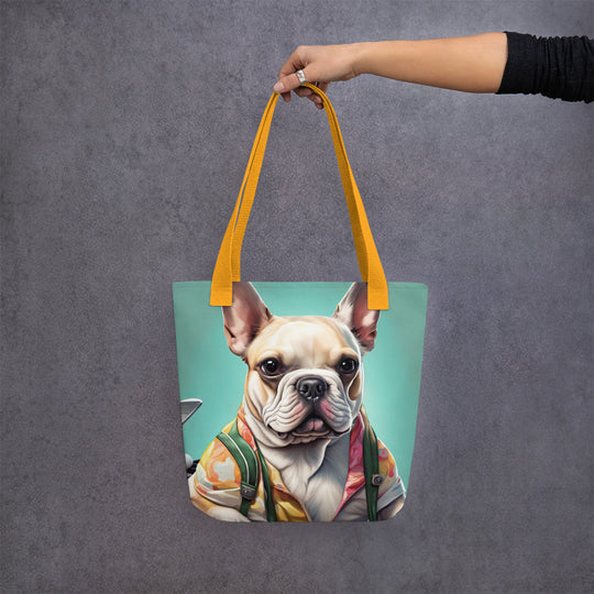 Tote bag-French Bulldog Golfer V37