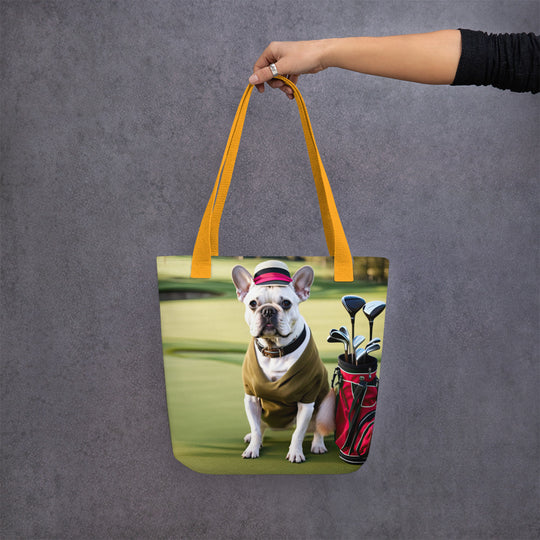 Tote bag-French Bulldog Golfer V39