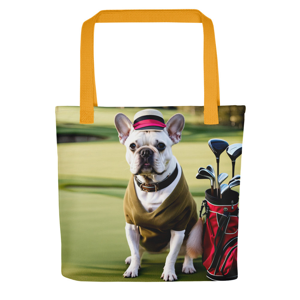 Tote bag-French Bulldog Golfer V39