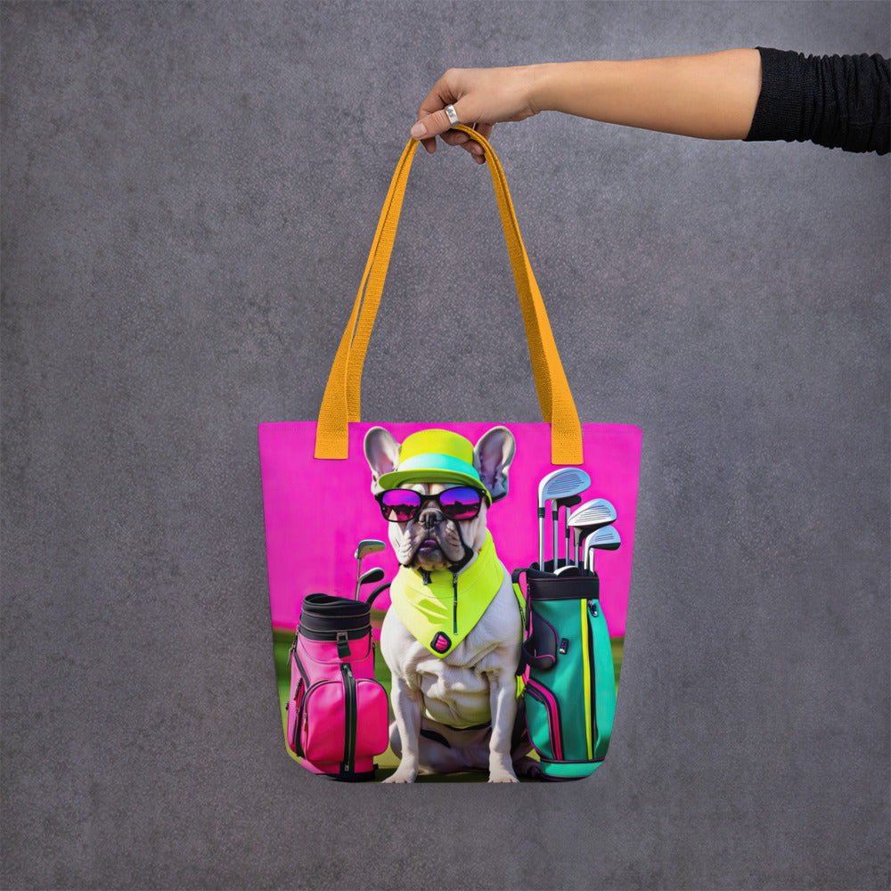 Tote bag-French Bulldog Golfer V42