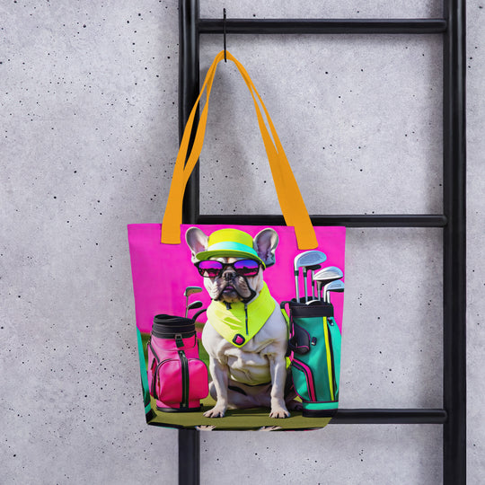 Tote bag-French Bulldog Golfer V42