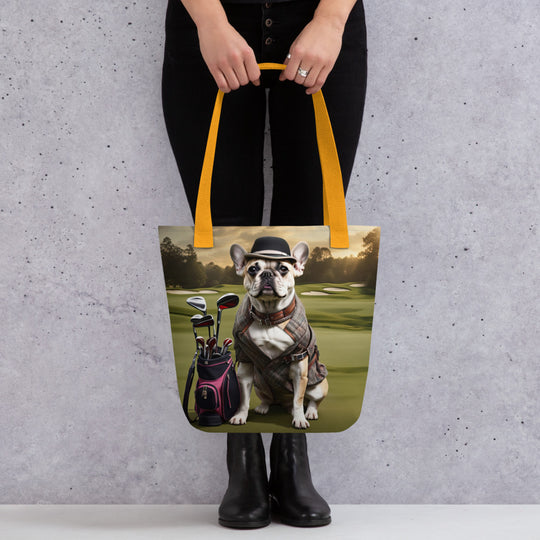 Tote bag-French Bulldog Golfer V44