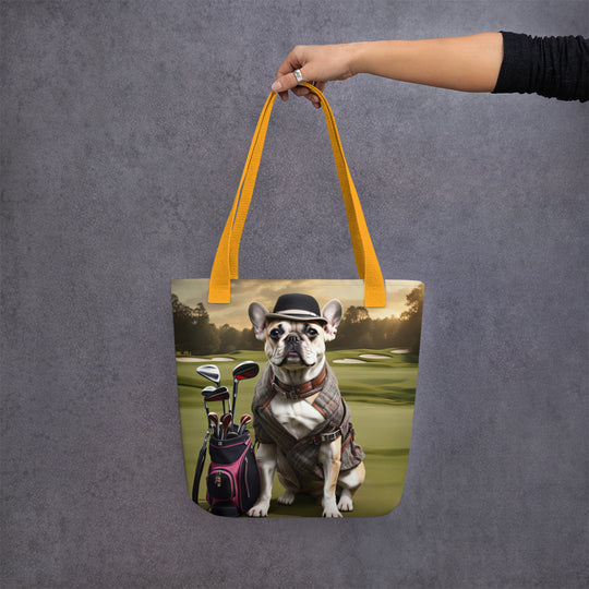 Tote bag-French Bulldog Golfer V44