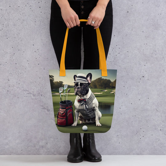 Tote bag-French Bulldog Golfer V45