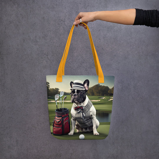 Tote bag-French Bulldog Golfer V45