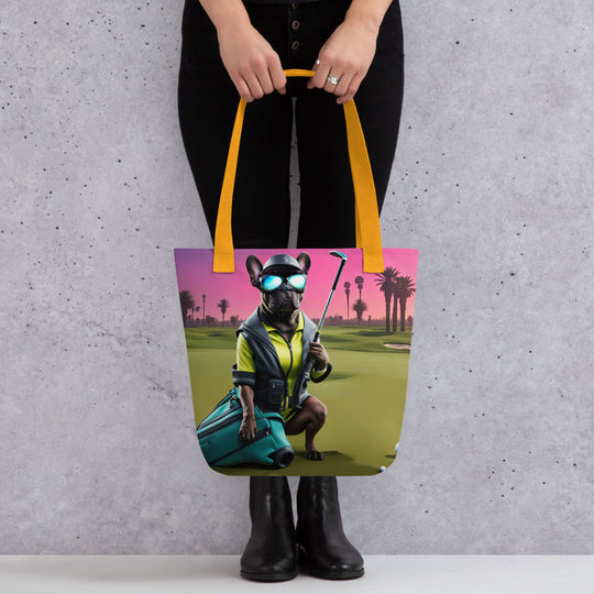 Tote bag-French Bulldog Golfer V46