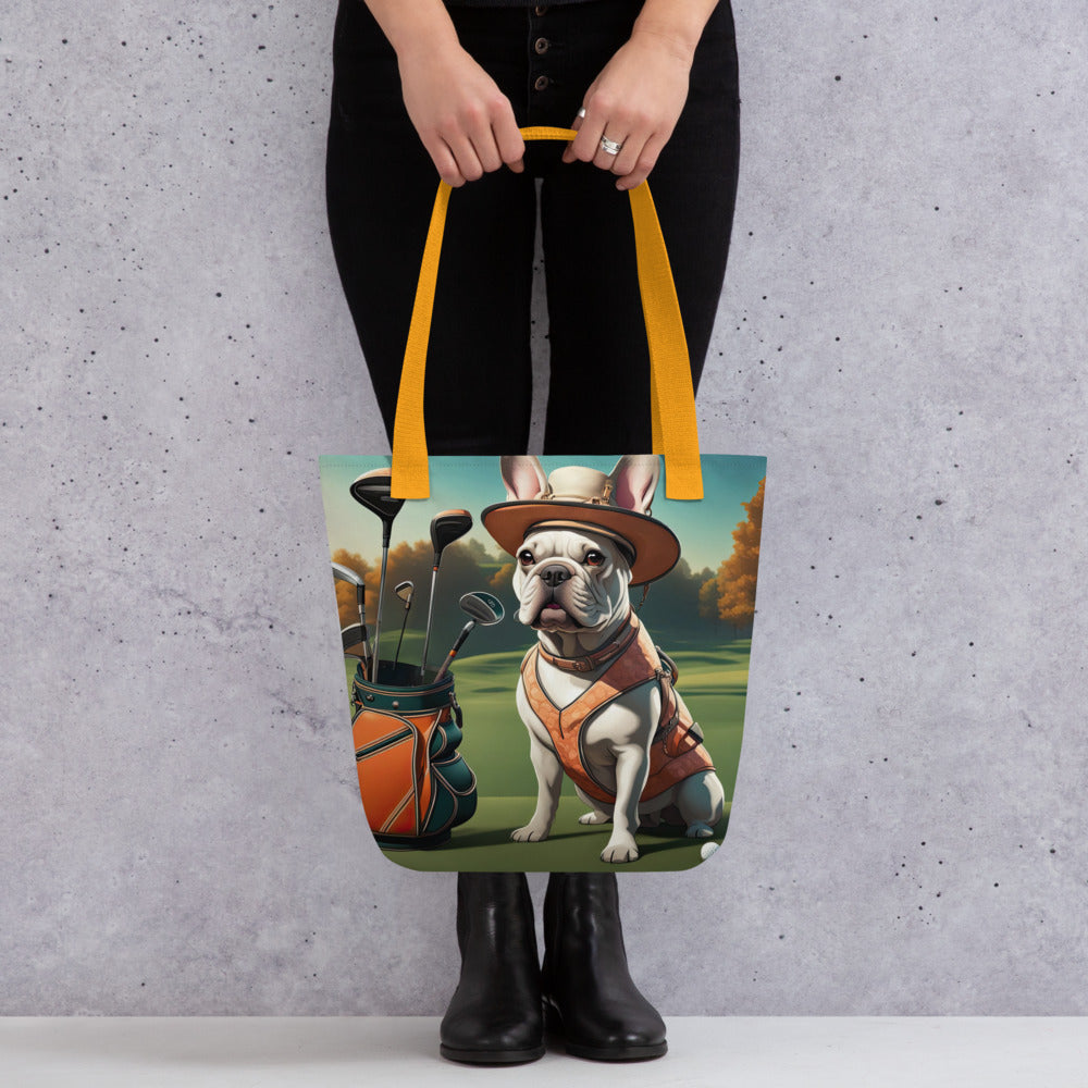 Tote bag-French Bulldog Golfer V47