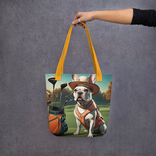 Tote bag-French Bulldog Golfer V47