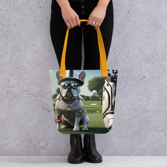 Tote bag-French Bulldog Golfer V48