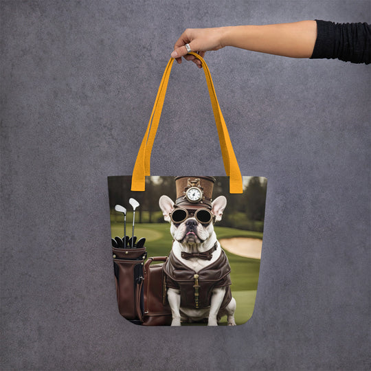 Tote bag-French Bulldog Golfer V49