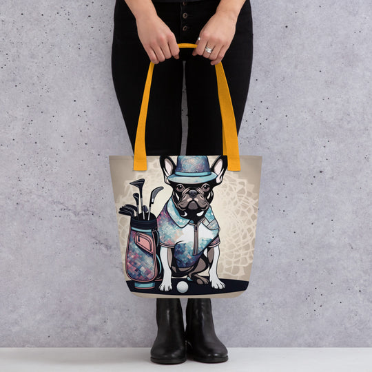 Tote bag-French Bulldog Golfer V50