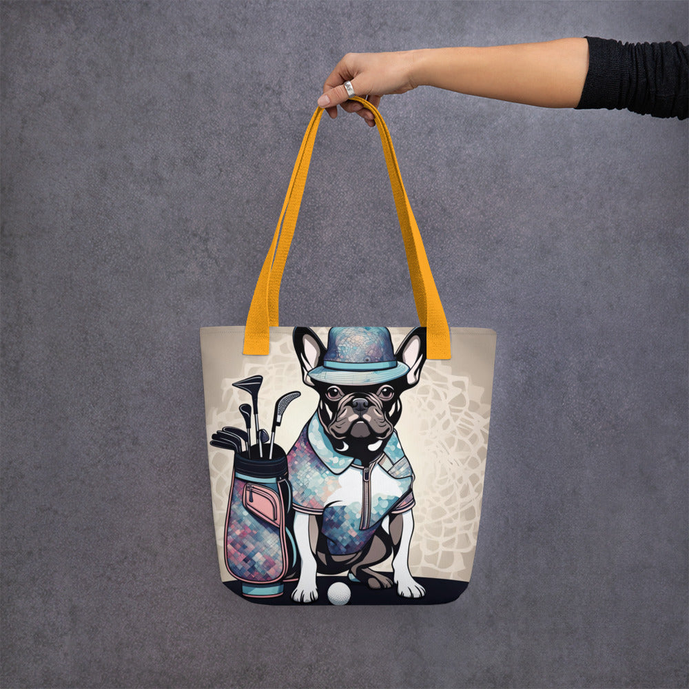 Tote bag-French Bulldog Golfer V50