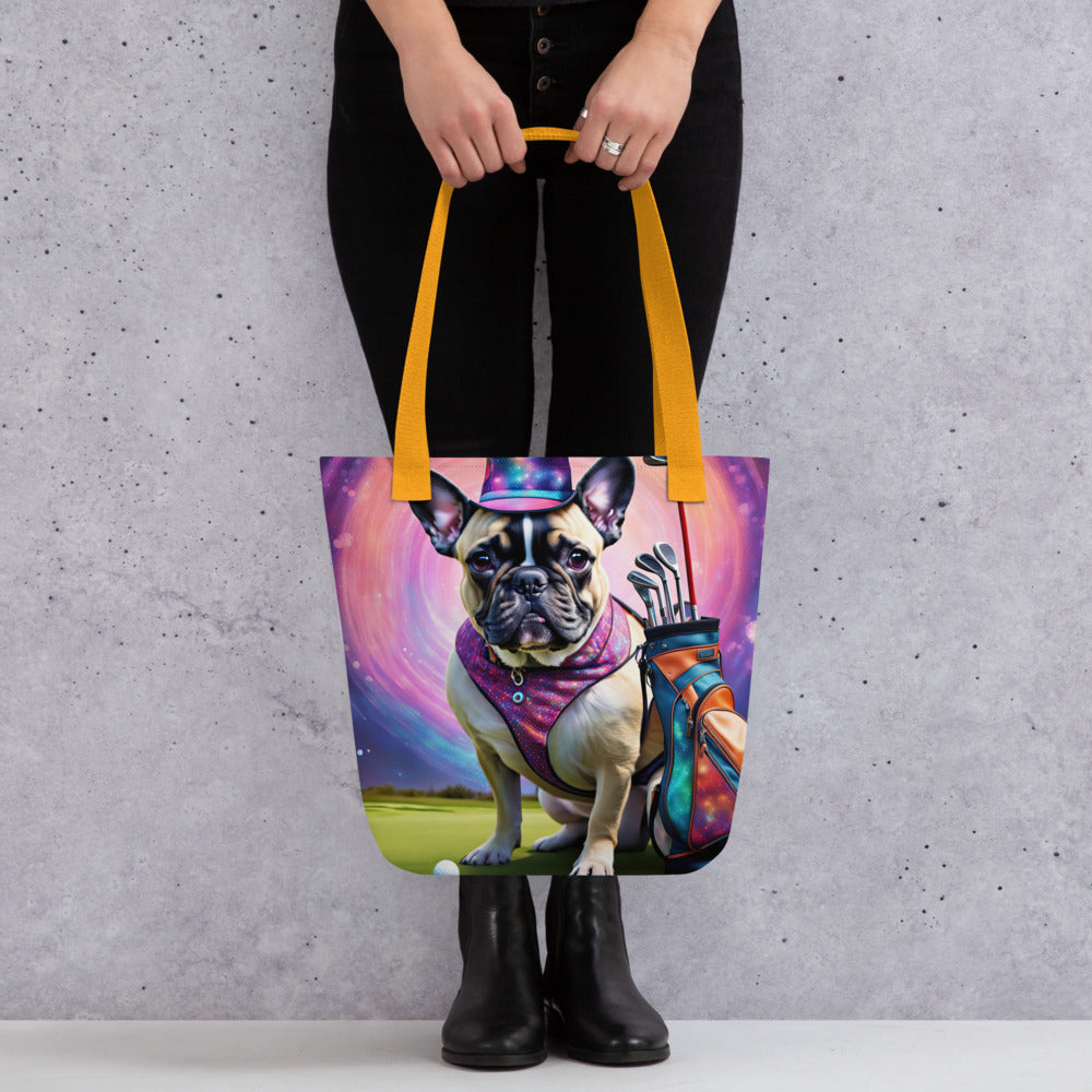 Tote bag-French Bulldog Golfer  V52