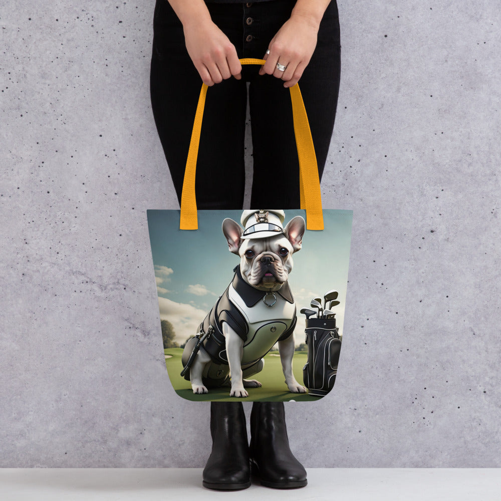 Tote bag-French Bulldog Golfer V56