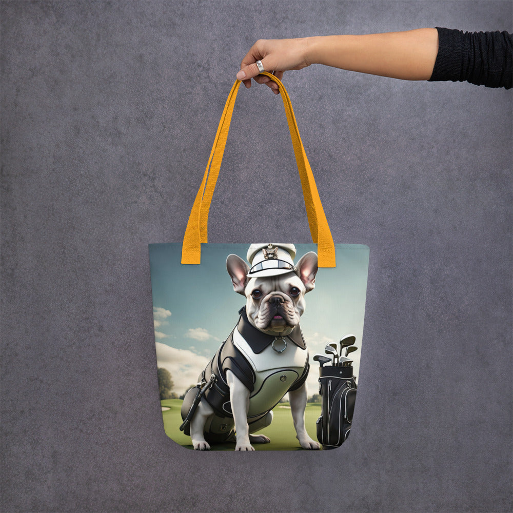 Tote bag-French Bulldog Golfer V56