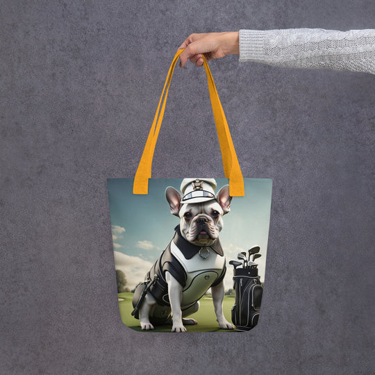 Tote bag-French Bulldog Golfer V56