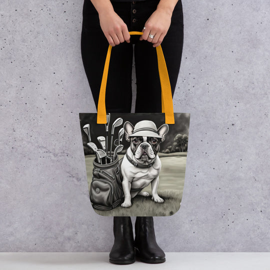 Tote bag-French Bulldog Golfer V58