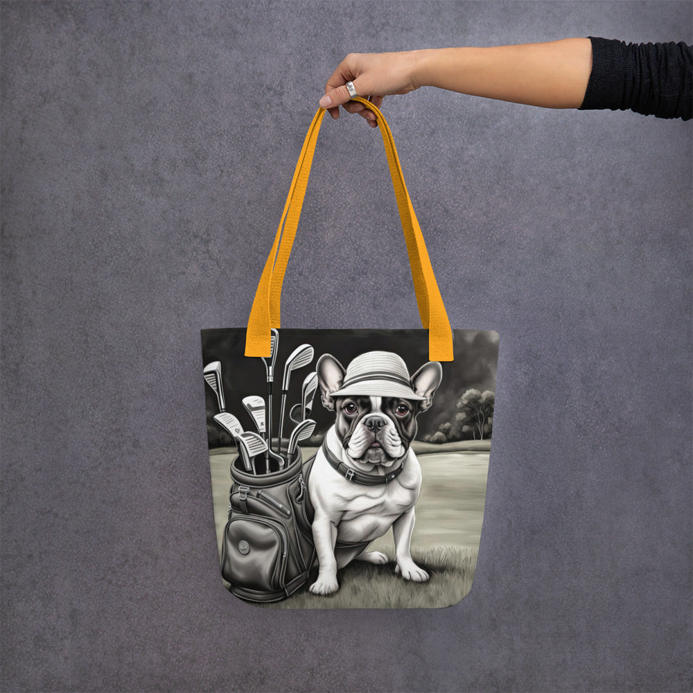 Tote bag-French Bulldog Golfer V58